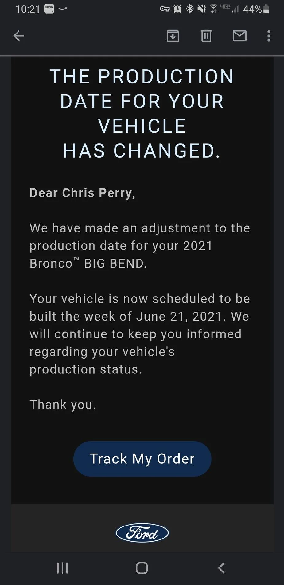 Ford Bronco THE my Bronco production build date has been DELAYED / MOVED BACK thread Screenshot_20210515-222137_Gmail