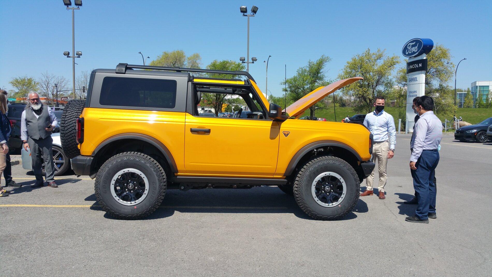 Ford Bronco Cyber Orange 2 Door Bronco Badlands Sasquatch Looking Proper + Video 20210517_110931