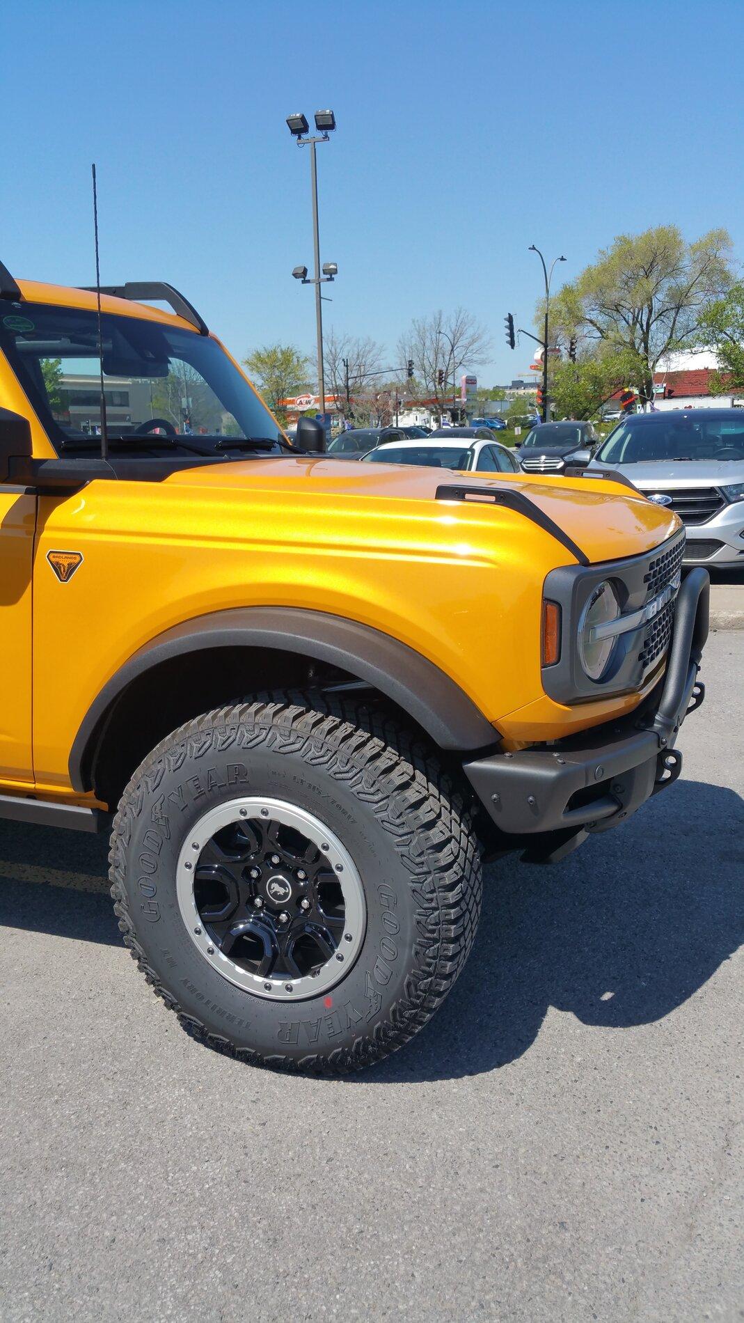 Ford Bronco Cyber Orange 2 Door Bronco Badlands Sasquatch Looking Proper + Video 20210517_112116