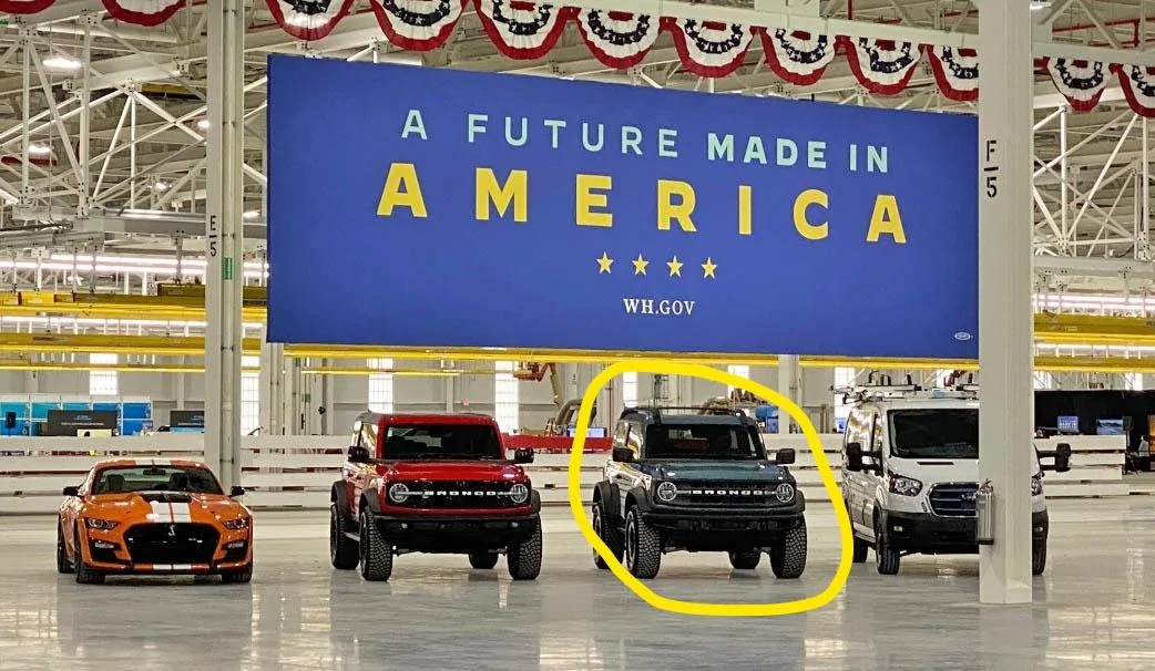 Ford Bronco First look at production F-150 Lightning EV. 2021 Broncos make a cameo qw3
