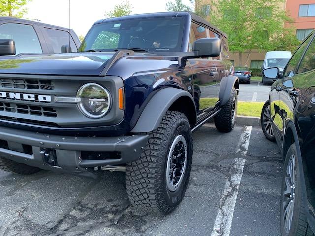 Ford Bronco 2 Broncos spotted in Lincoln, RI this morning. Size comparison to F-150 Raptor Base