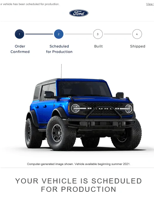 Ford Bronco Any FE or Priority guys get magic email today? 1621540846299
