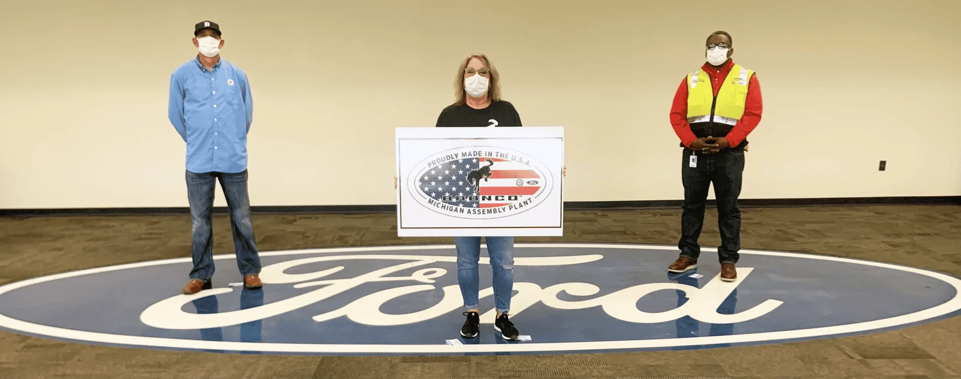 Ford Bronco This "Proudly Made in the U.S.A. Michigan Assembly Plant" sticker will be on windshields of all Broncos produced at MAP 1621793985731