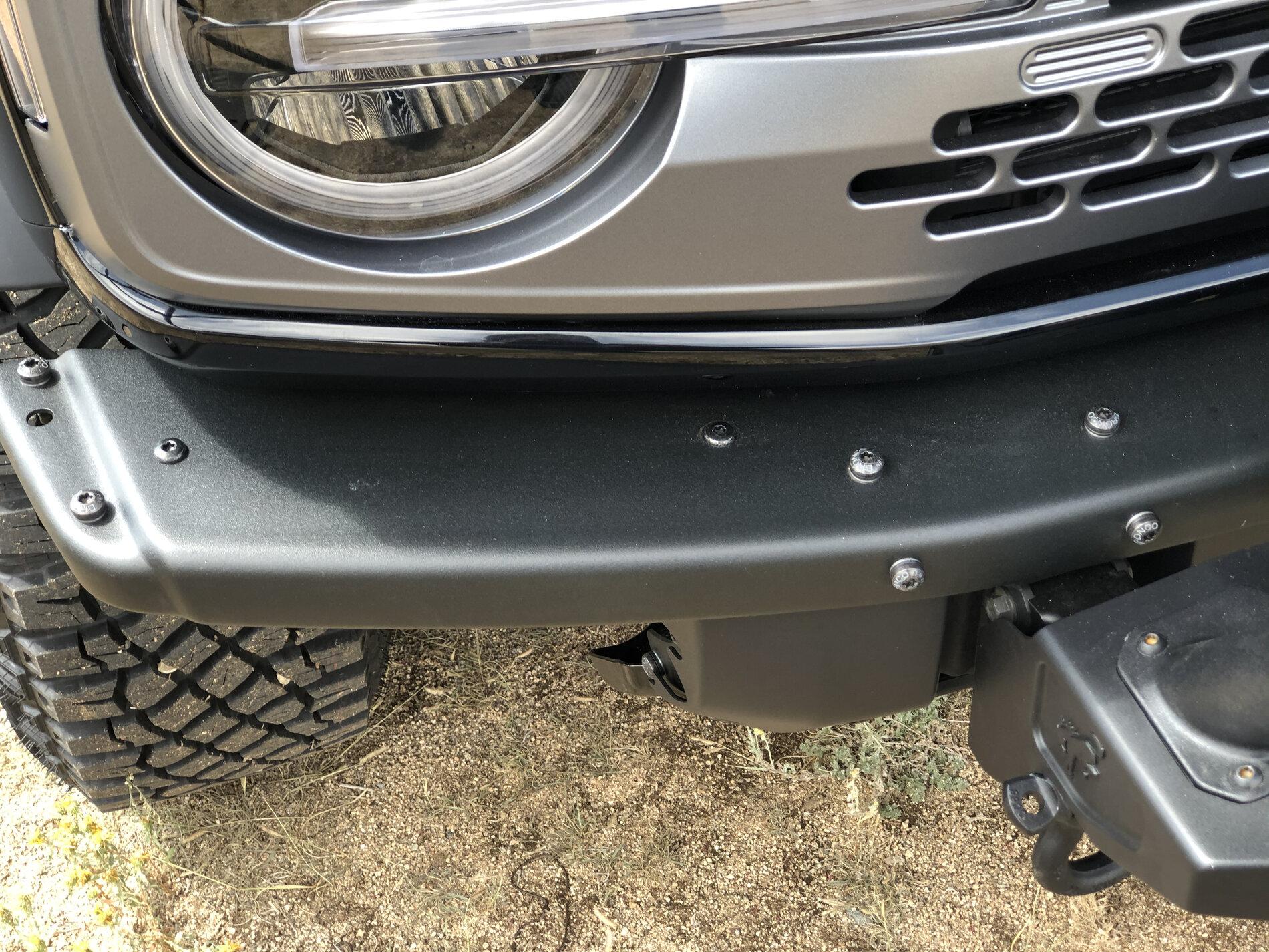 Ford Bronco Modular Bumper Bronco Bolt Accessory Mounting Locations Mod Bumper left