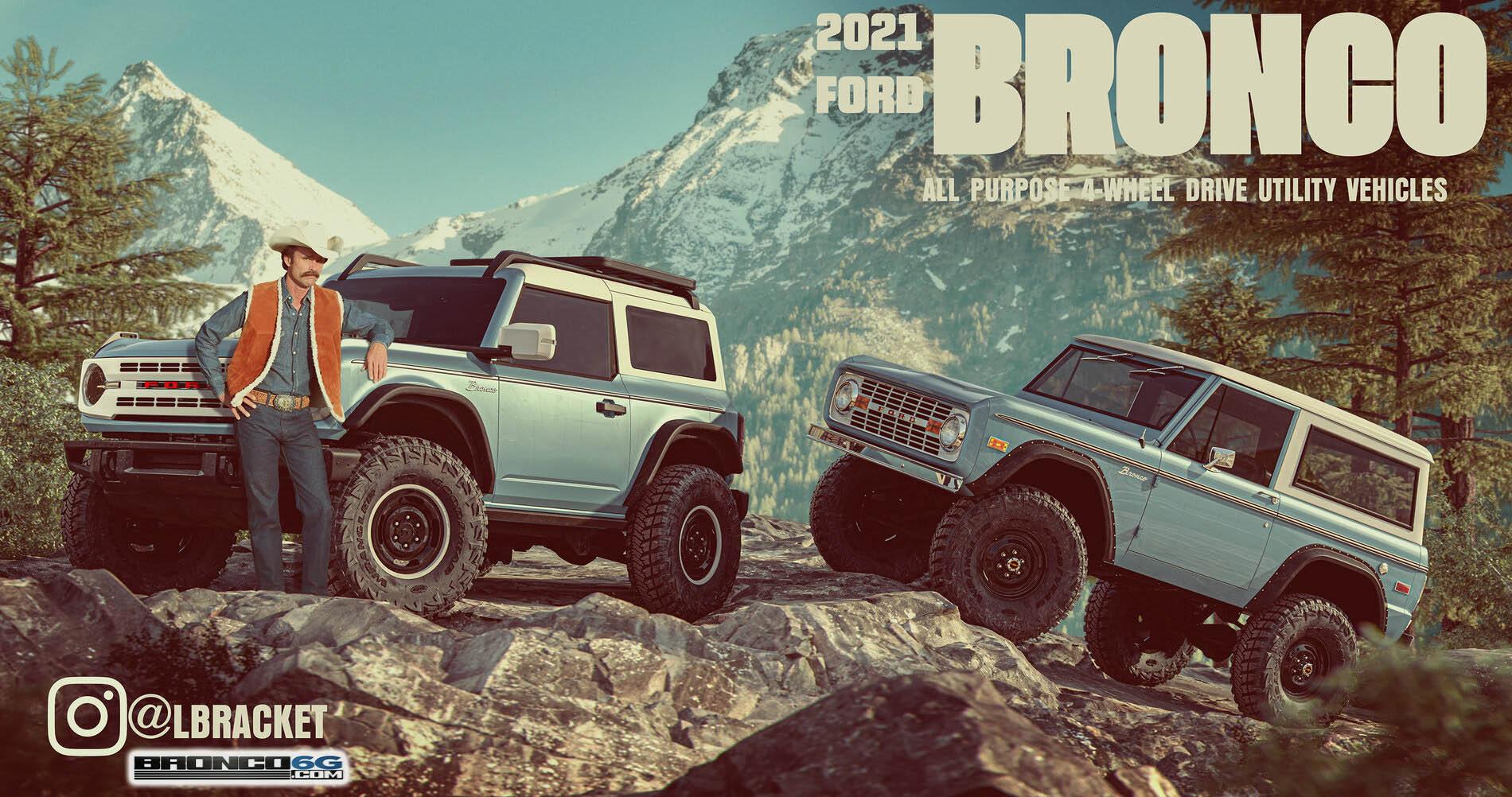 Ford Bronco John Bronco Sells 2022 Bronco Heritage Edition! Previews in Yellowstone and Brittany Blue 2021-Bronco-VintageLook_Yellowstone_Camera1_6G-2