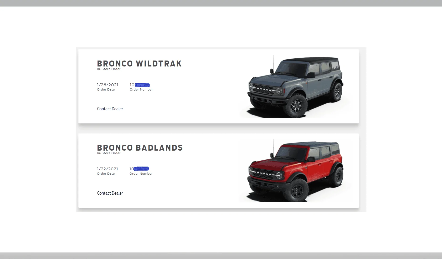 Ford Bronco My reservation disappeared from Ford.com! 1621985864479