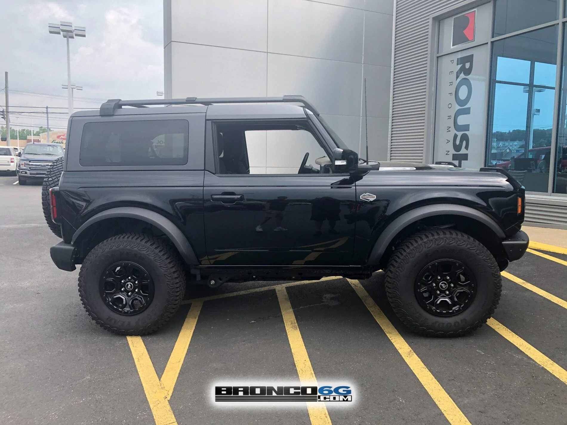 Ford Bronco Today at Montrose Ford (OH): 2-Door Wildtrak with doors off black bronco 2-door wildtrak MIC top doors off removed 12
