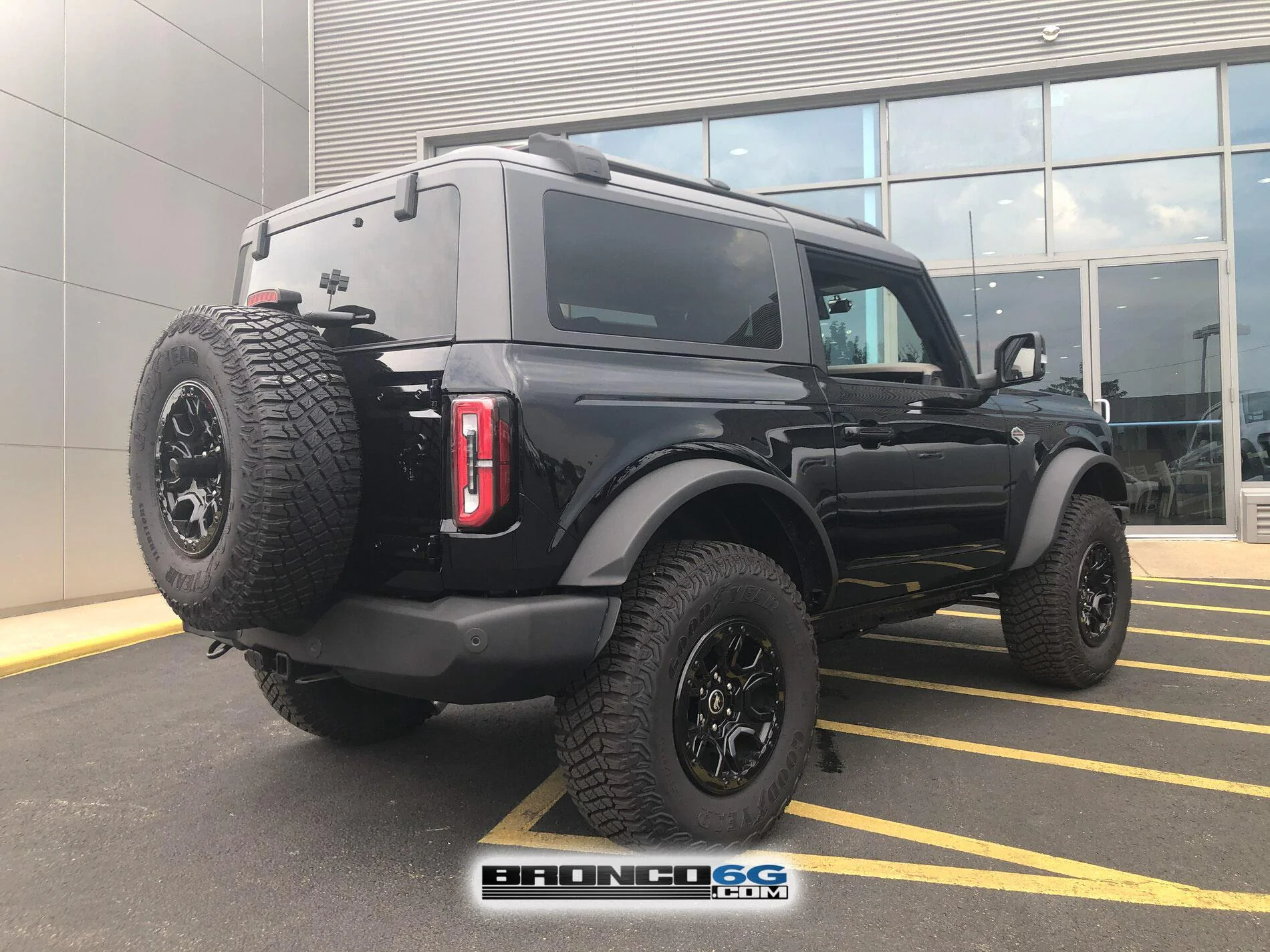 Ford Bronco Today at Montrose Ford (OH): 2-Door Wildtrak with doors off black bronco 2-door wildtrak MIC top doors off removed 10