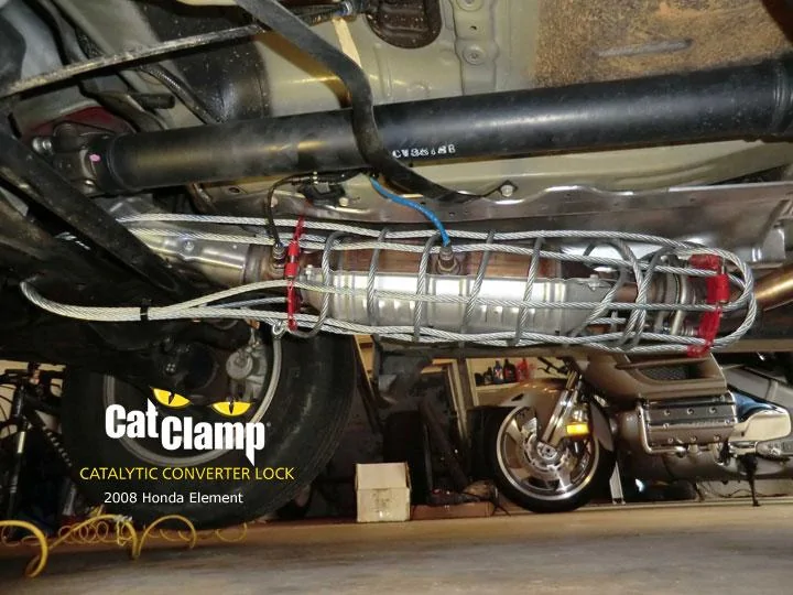 Ford Bronco Catalytic Converter Theft Prevention 2008-Honda-Element-Standard-basket-weave-install