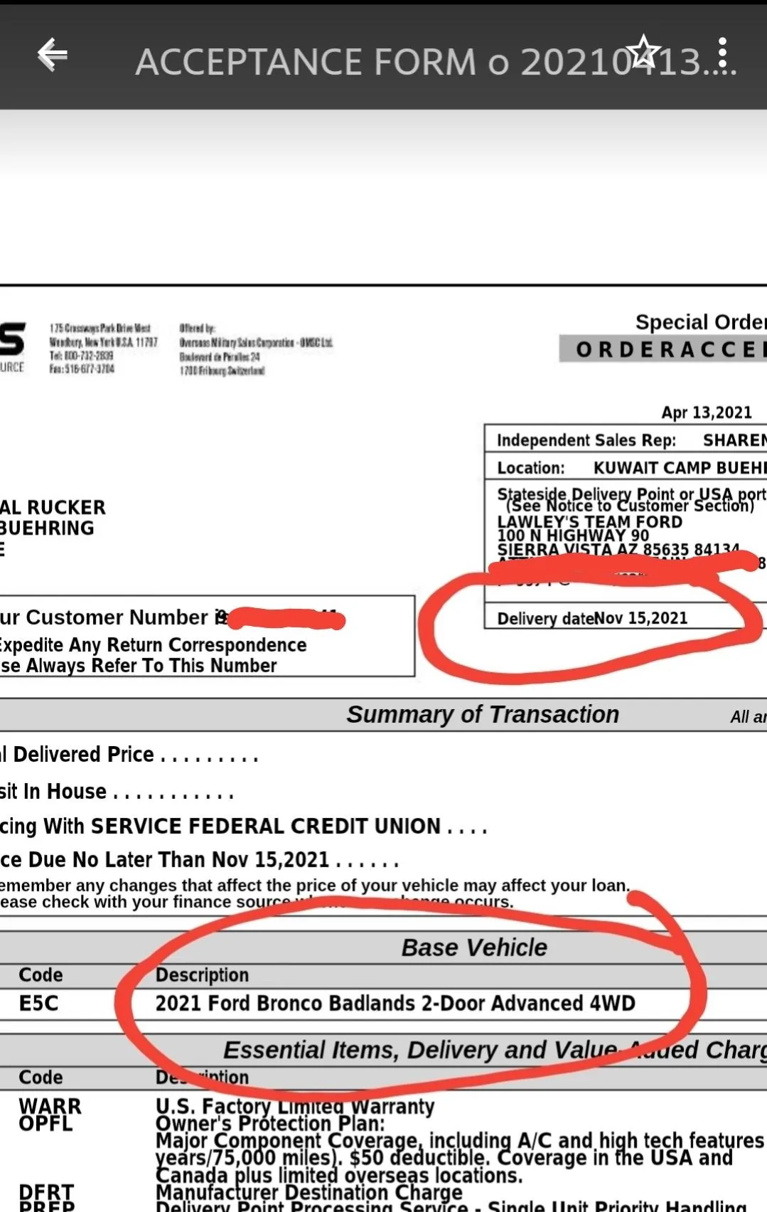 Ford Bronco Anyone else get this from their dealer? Screenshot_20210417-061340_Photos