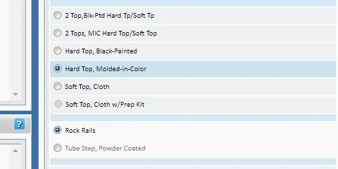 Ford Bronco "Soft Top Cloth w/ Prep Kit" Option Spotted in Ordering System as Possible Hard Top Prewire (For Retrofit Install) prep kit
