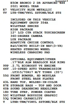 Ford Bronco 1st dealer invoice for manequinn “demo” 2 door Bronco shows in system IMG_0049