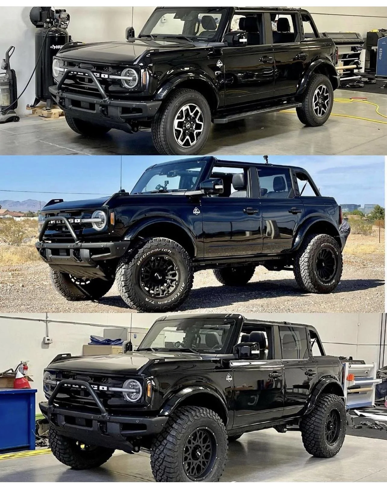 Ford Bronco 32’s vs 35’s vs 37’s mounted on Bronco Outer Banks with 4" lift 2021 Bronco 32%22 vs 35%22 vs 37%22 with 4%22 lift kit 1