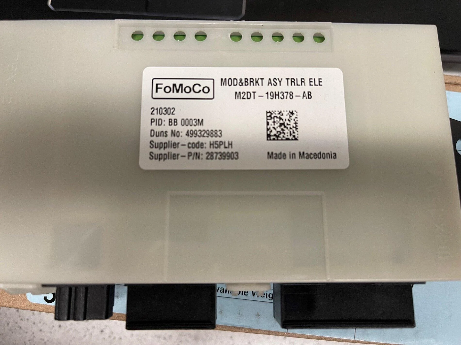 Ford Bronco Tow Package arrived - contents inside trailer light modul