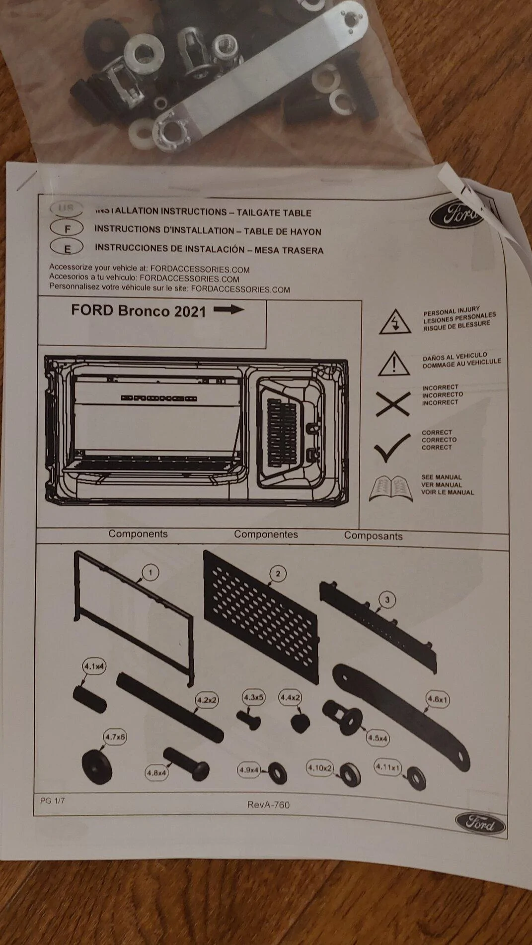 Ford Bronco Just got my Ford Folding Tailgate Table 20210614_173932