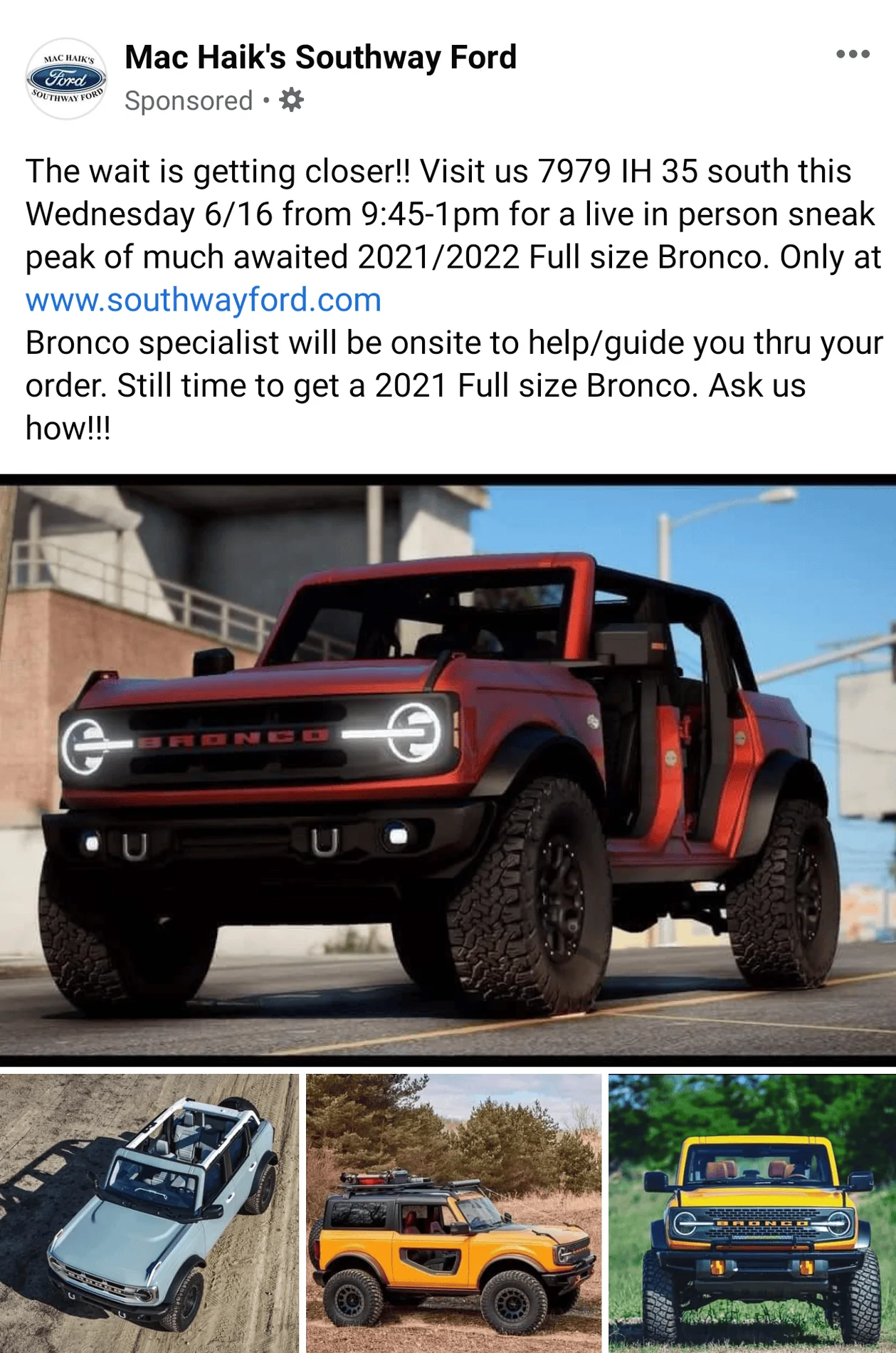 Ford Bronco TEXAS Bronco Event Schedule & Member Photos screenshot_20210615-141307-2-png