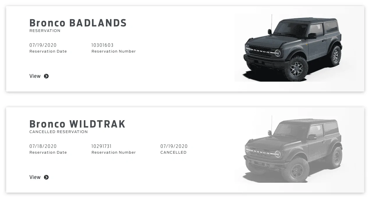Ford Bronco Bronco Reservations Tracking List & Stats [Enter Yours!] Bronco BADLANDS