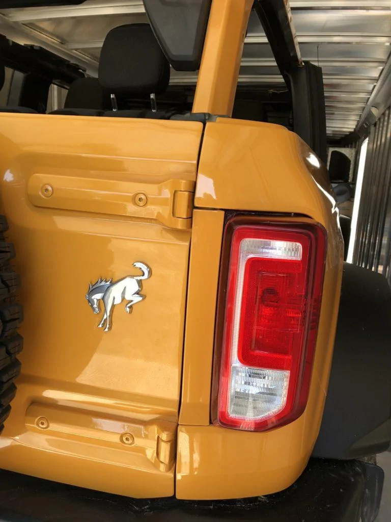 Ford Bronco Rare Hands On Review of 2021 Bronco From Reveal Event w/ Cactus Gray White Top Pics! IMG_4303-768x1024