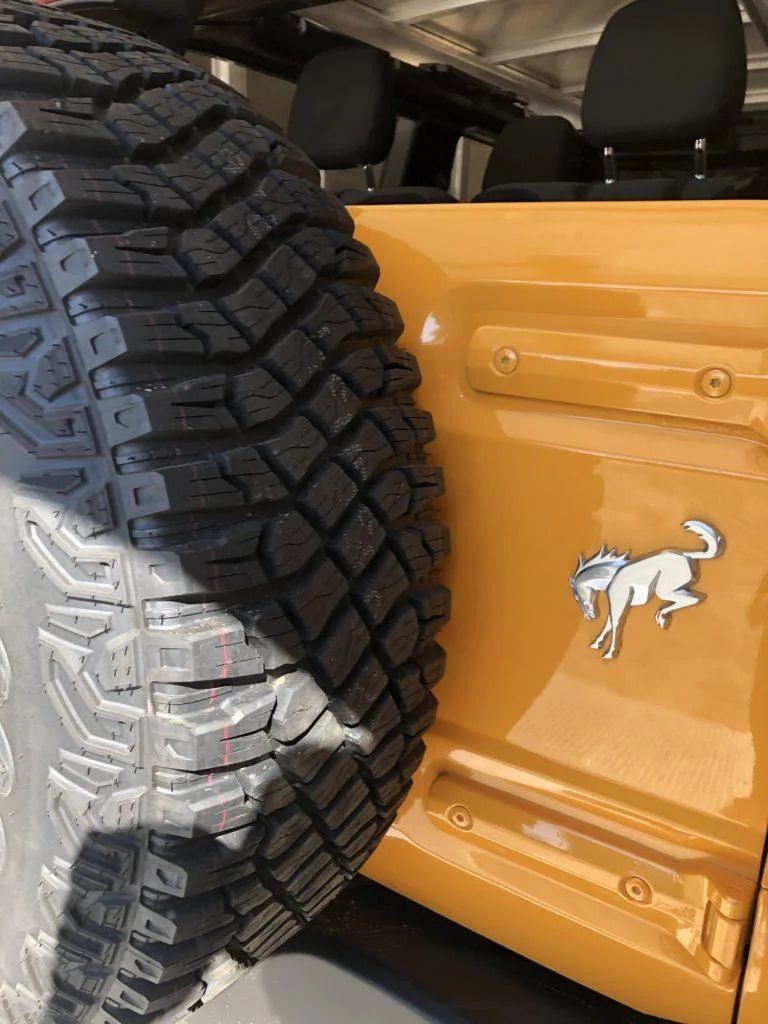 Ford Bronco Rare Hands On Review of 2021 Bronco From Reveal Event w/ Cactus Gray White Top Pics! IMG_4302-768x1024