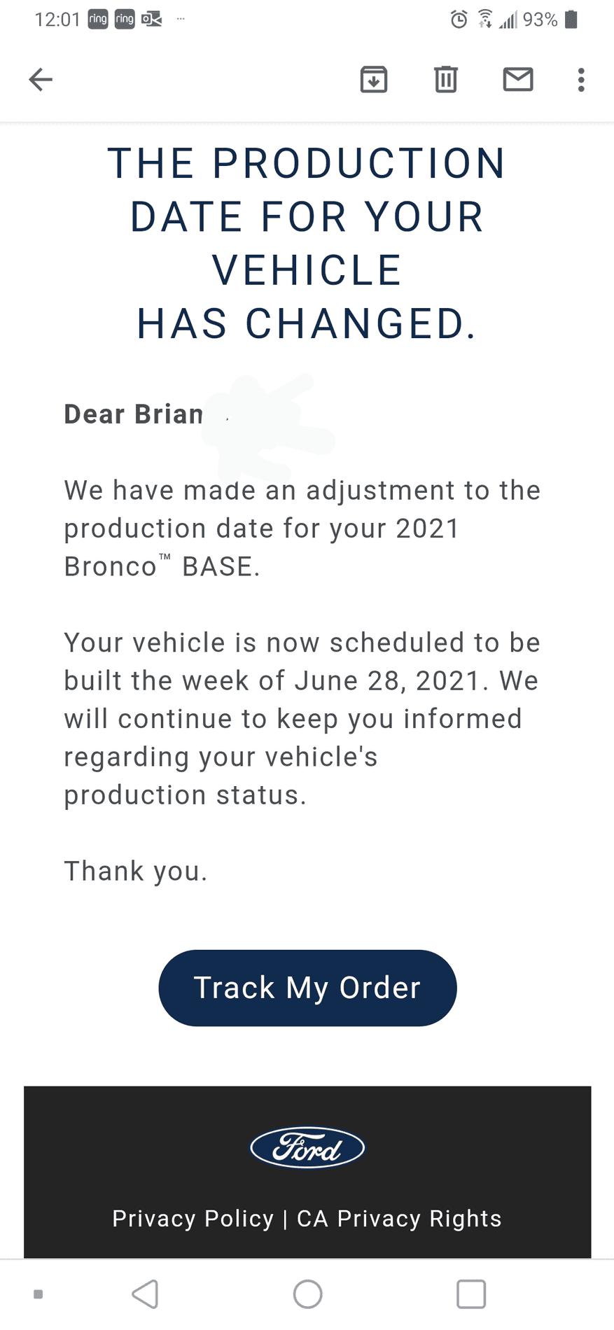 Ford Bronco THE my Bronco production build date has been DELAYED / MOVED BACK thread Screenshot_20210619-120153~2