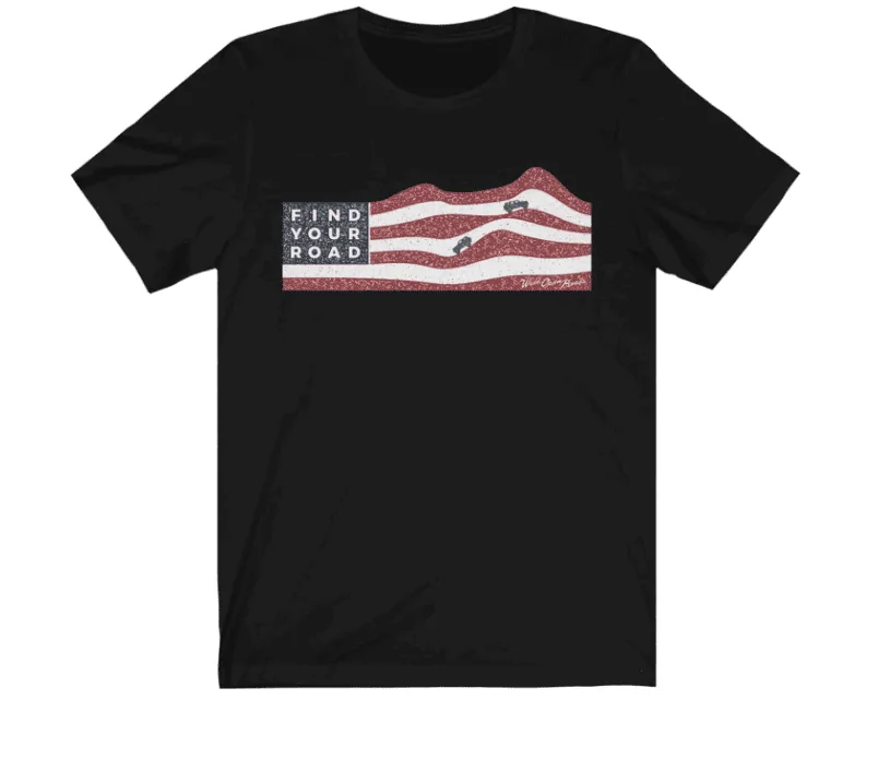 Ford Bronco New Bronco Shirts For July 4th & Summer by Wide Open Roads FREEDOMLAND BLACK