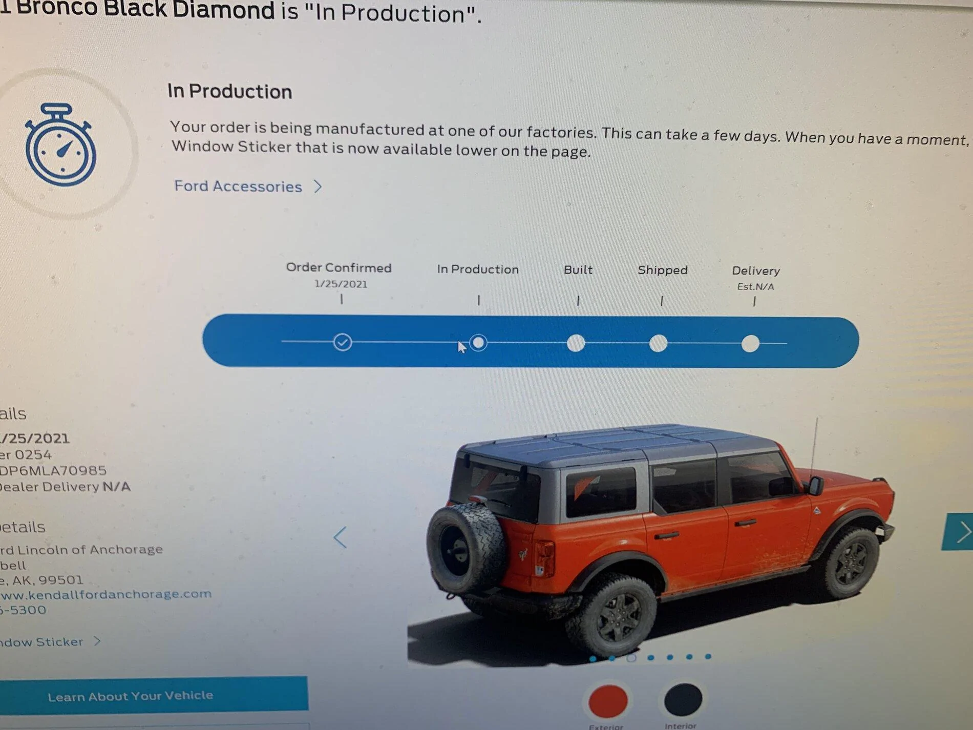 Ford Bronco Went from complaining about delayed build date to... 921F8253-E2D3-4026-B85D-F278417E6700