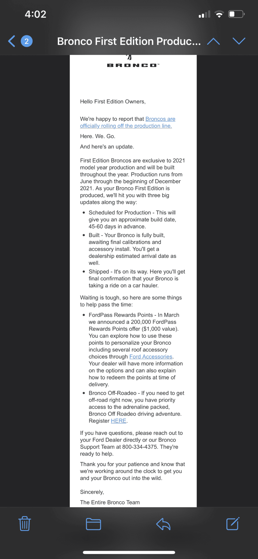 Ford Bronco 6/25 Email & FAQ: Modular Hardtops Delayed Until 2023MY | Price Protection Extension | Free Hardtop Prep Kit 4121AAD2-4BCB-4712-804F-5DC0297B1EEC