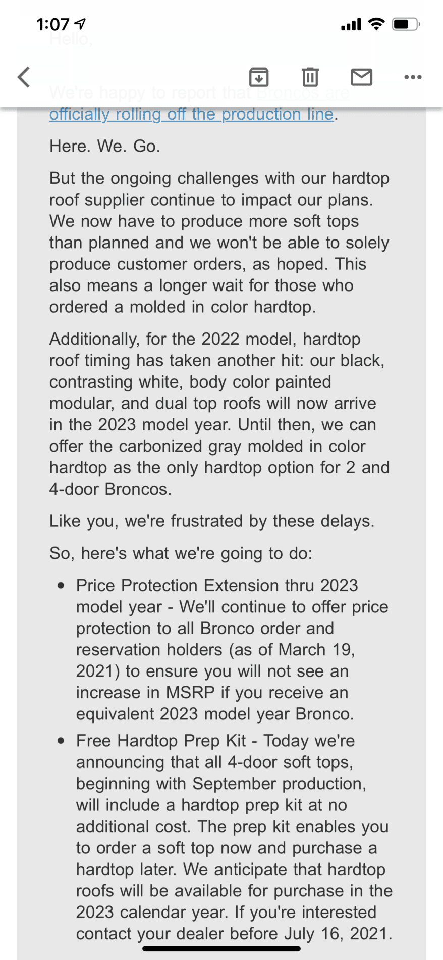 Ford Bronco 6/25 Email & FAQ: Modular Hardtops Delayed Until 2023MY | Price Protection Extension | Free Hardtop Prep Kit DC81BDB9-87E9-4C97-BBDE-6A04D1823E9C