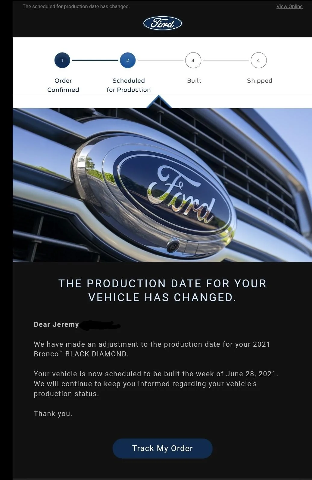 I received another Ford email this morning 6/26 | Bronco6G - 2021+ Ford ...
