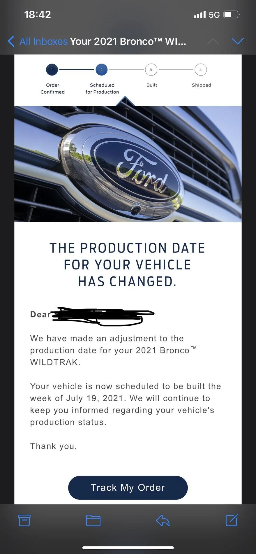 Ford Bronco THE my Bronco production build date has been DELAYED / MOVED BACK thread 3FC9D7D5-352F-4BD0-ADE4-5113A4AE1CF6
