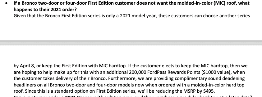 Ford Bronco So Ford is basically obliterating dealer allocations, right? 1624800309004