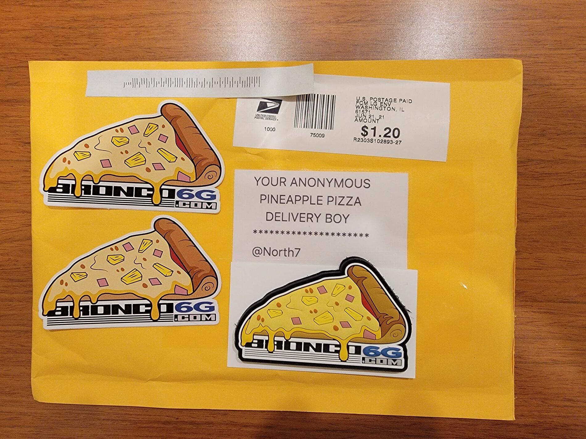 Ford Bronco The Sky is Falling:  Mysterious Pineapple Pizza Delivery! 20210628_202555~2