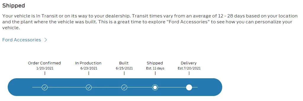 Ford Bronco Ford Order Tracker question Status_62921