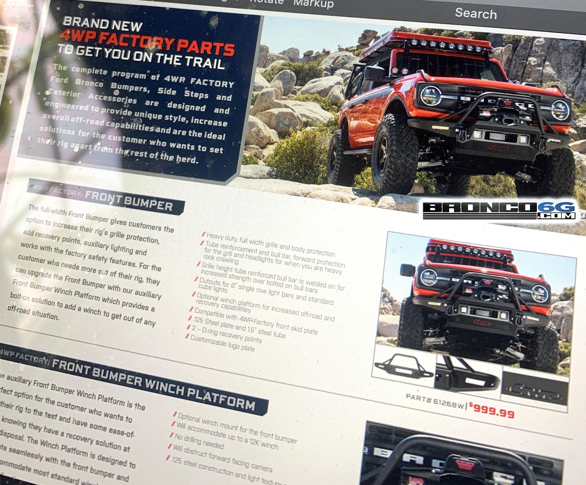Ford Bronco 4WP Bronco Parts Release Sneak Preview 4WP Bronco Products Sneak Preview 1