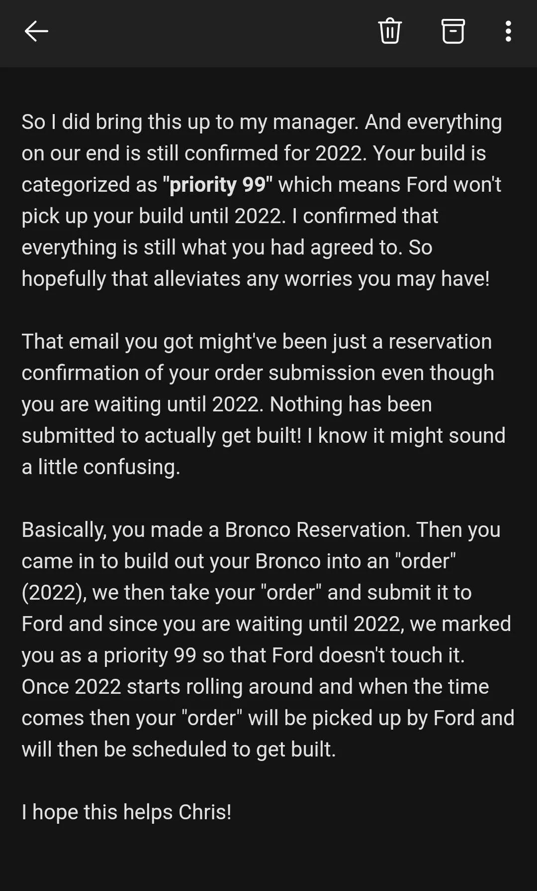 Ford Bronco Confused on order! Help Screenshot_20210629-232057~2