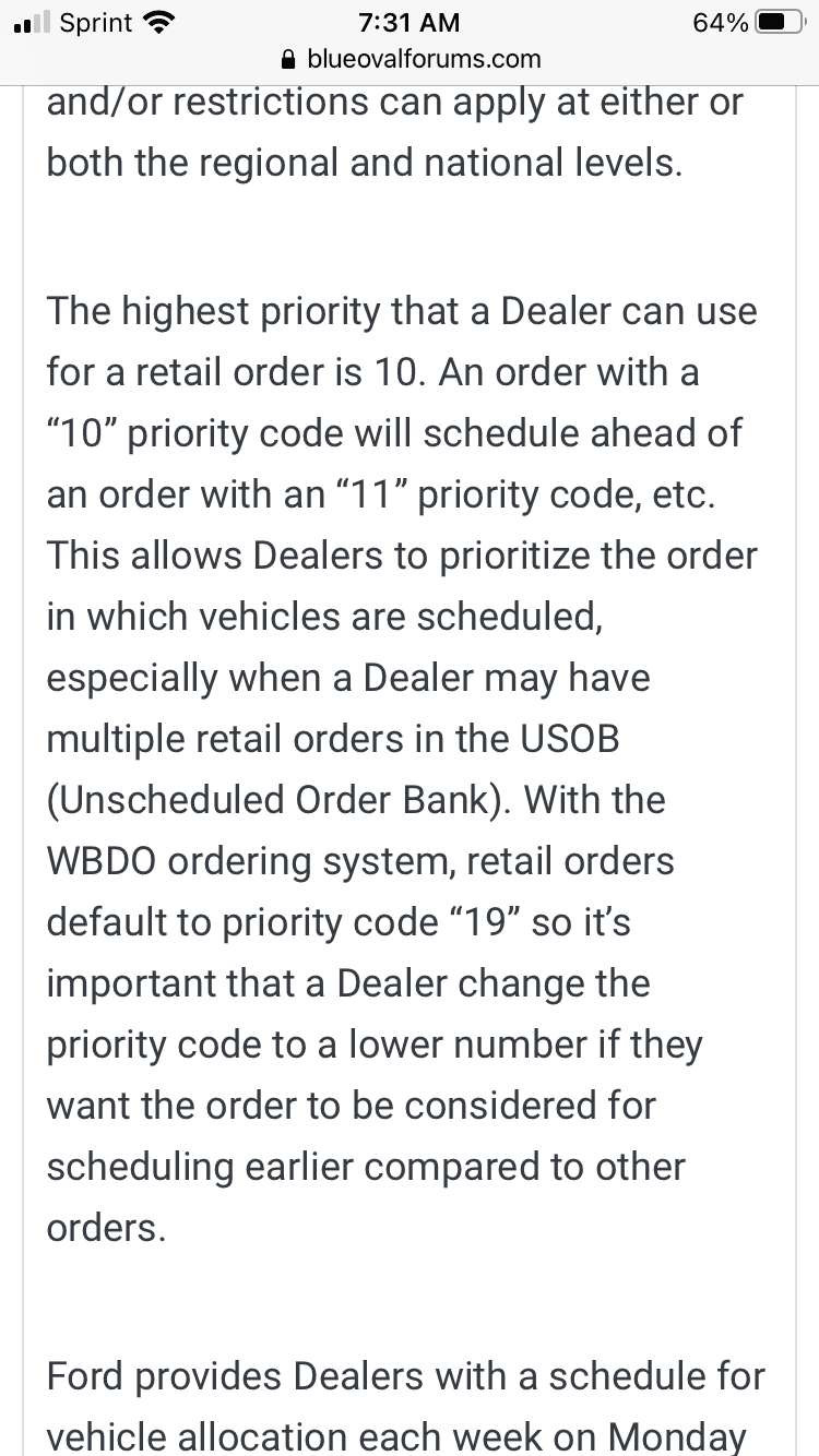 Ford Bronco Confused about priority numbers 2CB2B363-2ED4-4223-8AE3-2EBD1BC711ED