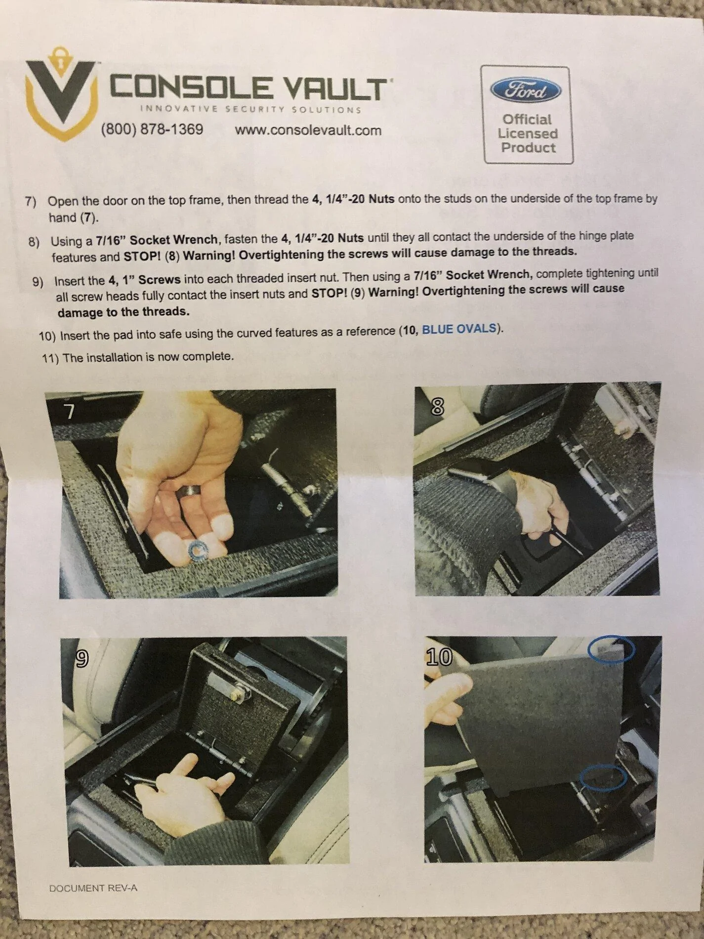 Ford Bronco Photos of Console Vault for Bronco concole vault instructions 2