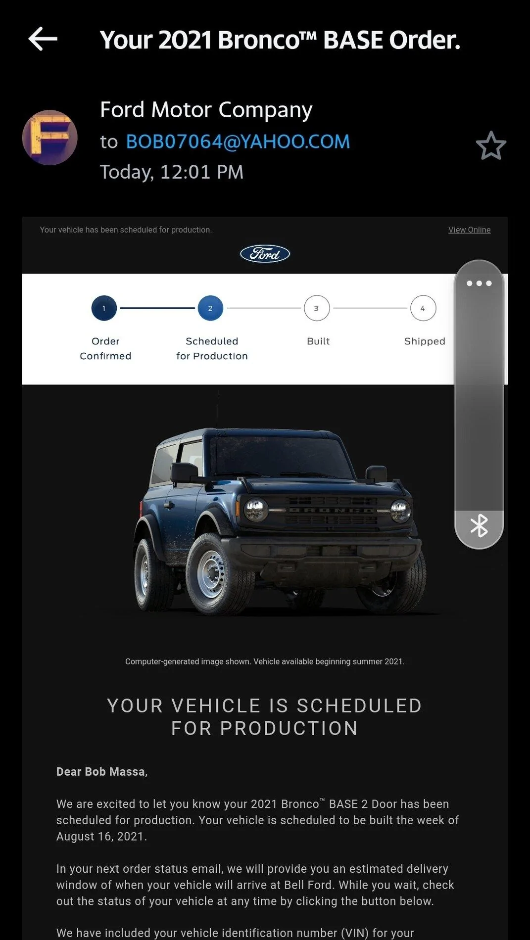 Ford Bronco July 1 Email Group! Screenshot_20210701-122459_Yahoo Mail