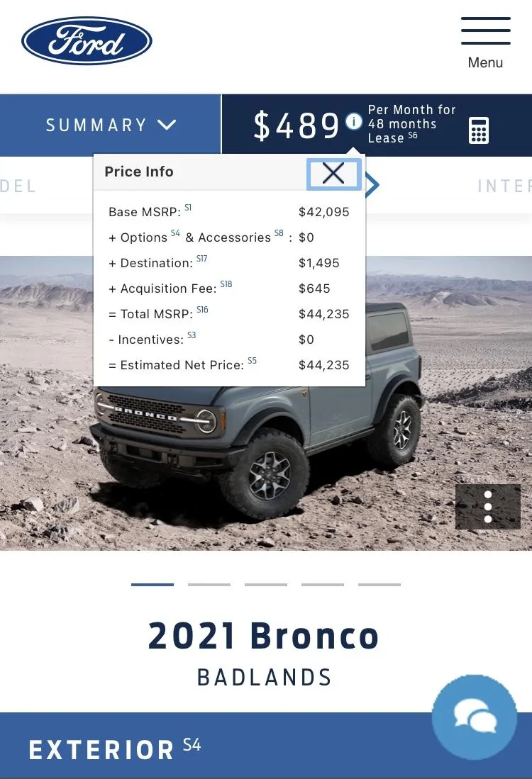 Ford Bronco Ford website glitch? OR??? E1F13A38-E495-401A-AD0D-380FEB945E44