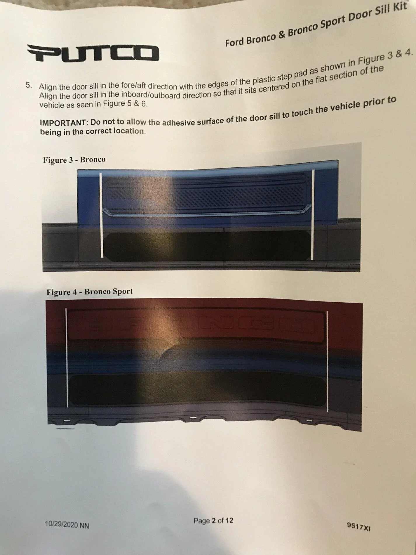 Ford Bronco Door Sill Plates by Putco (Black Platinum) For 2021 Bronco 2-Door -– Closeup Pics IMG_4322