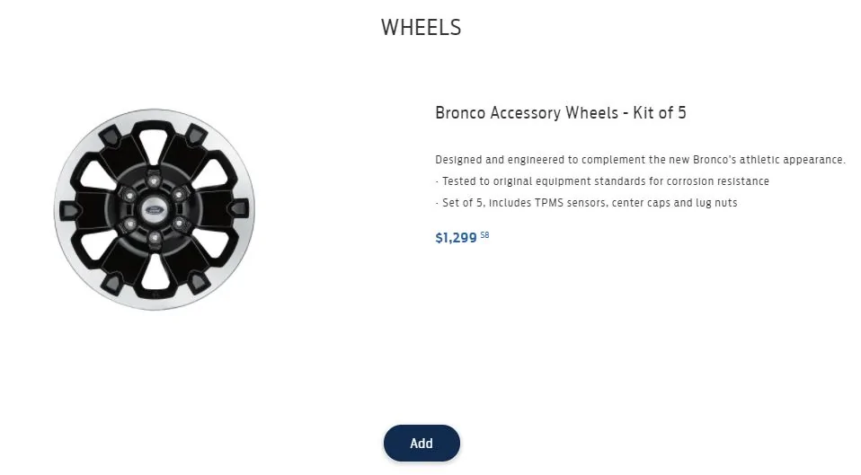 Ford Bronco Base Model Bronco Thread bronco accessory wheels