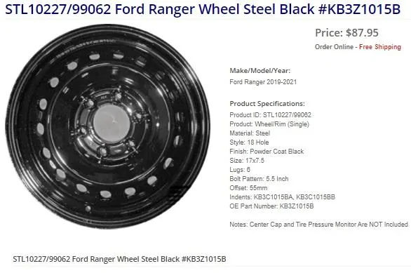 Ford Bronco Base Model Bronco Thread bronco-ranger steel wheels