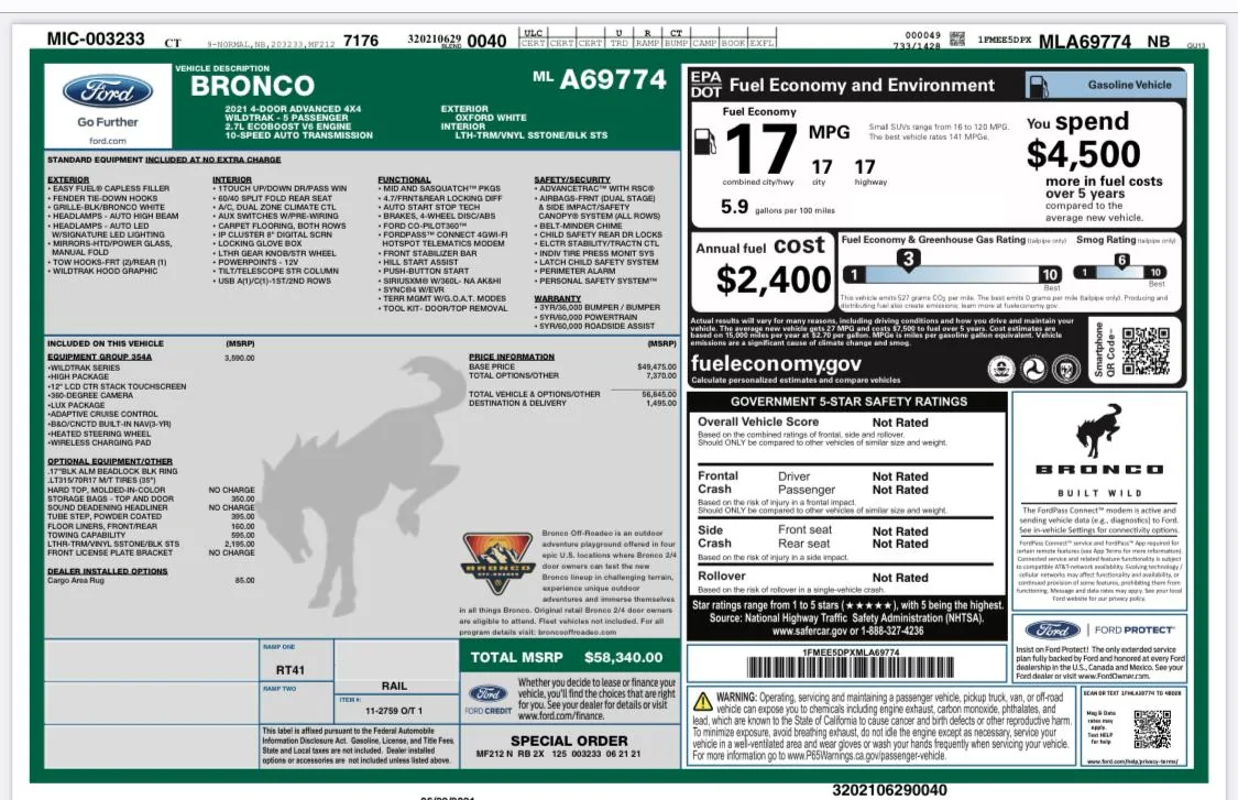 Ford Bronco 6/30 blend dates 8463782A-2164-4B5F-A88F-83BD134BB141
