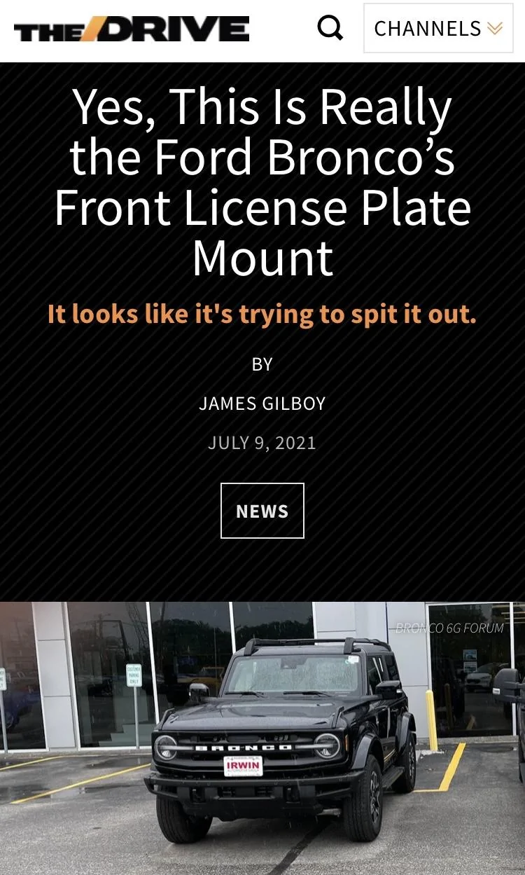 Ford Bronco Front license plate mount options? 7FC7C30F-F535-4009-8B4B-A2CFD8C43278