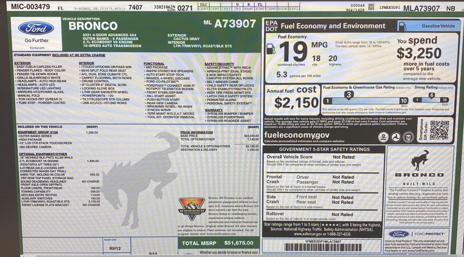 Ford Bronco 6/30 blend dates 2829D685-36FA-492D-AF61-C6C4F99D0074