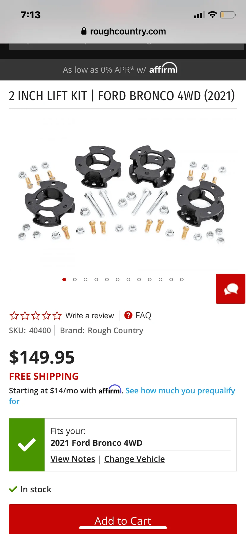 Ford Bronco Rough Country has 1" leveling kit for 2021 Bronco 5C3E0D86-FB42-4538-AE8B-51ACE1BA09C8