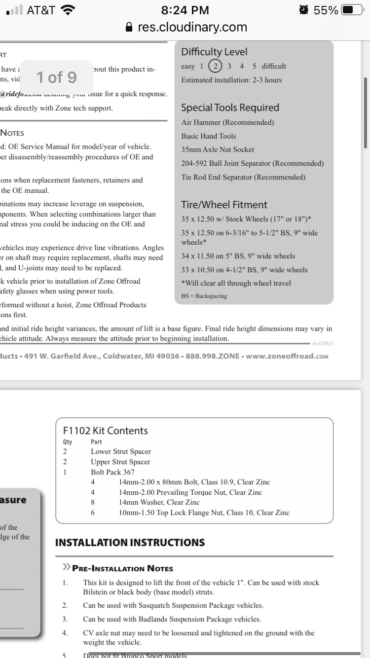 Ford Bronco Rough Country has 1" leveling kit for 2021 Bronco 0E50D305-563A-4C55-BA51-638B7A6EA85F