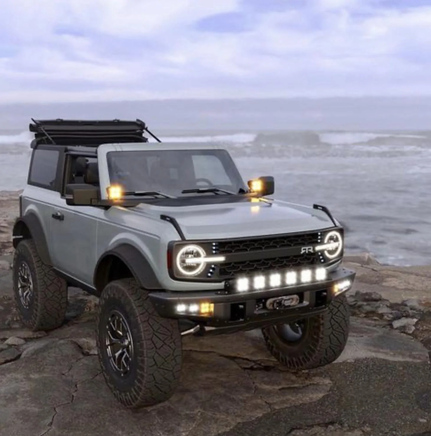 Ford Bronco Rendering: Winch mounted inside HD modular bumper by RTR 720414EE-8552-4EE7-A700-A79BE330264B