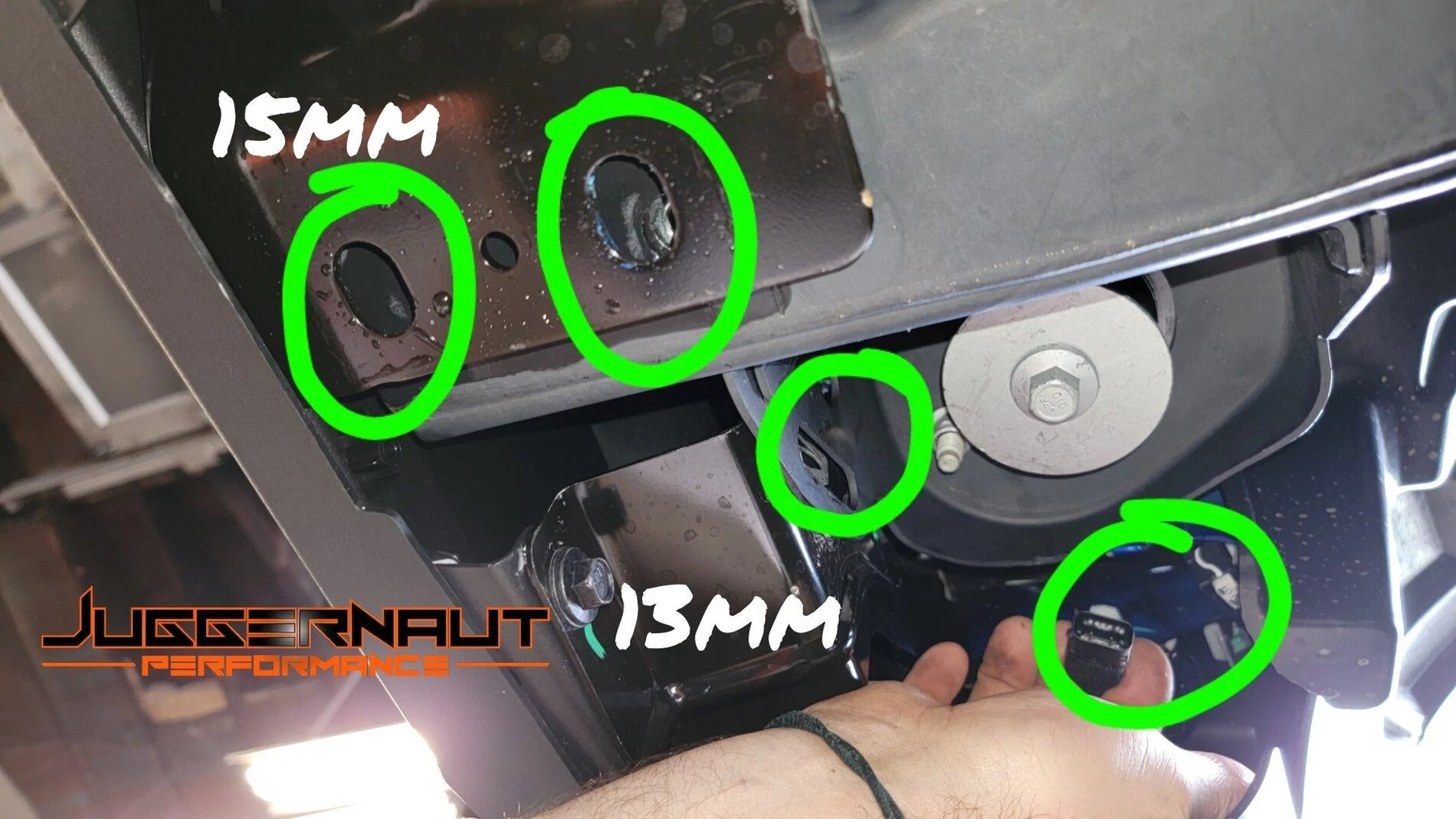 Ford Bronco Trailer hitch installation process courtesy of Juggernaut Performance 217448066_1856965661137447_7458675036865897839_n