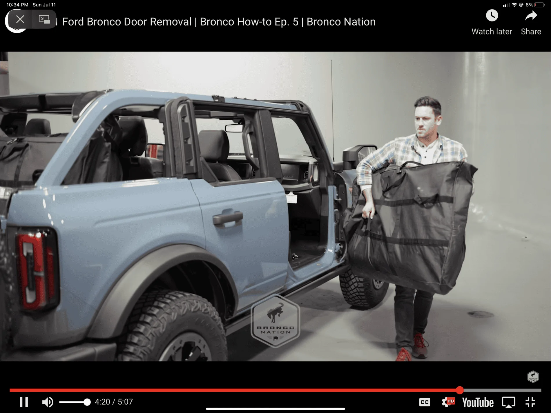 Ford Bronco Missing paint in the door jam Door